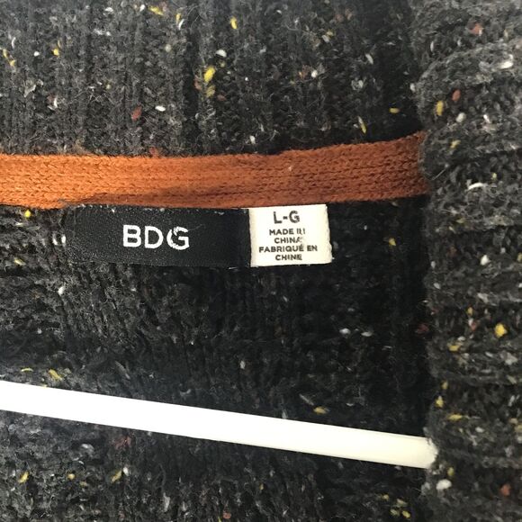 BDG Chunky Knit Open-Front Cardigan, Size L - Picture 2 of 3